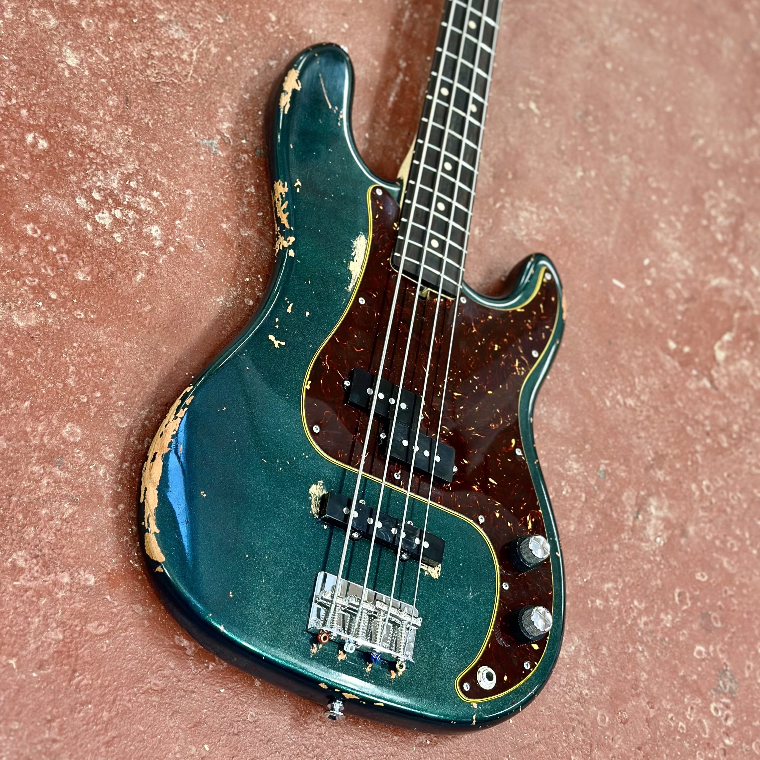 #PJ4-2278 Olinto 4-String PJ Bass - British Racing Green - Image 3